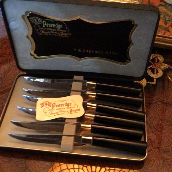 Peeredge 24KT Gold Plated Knife Set